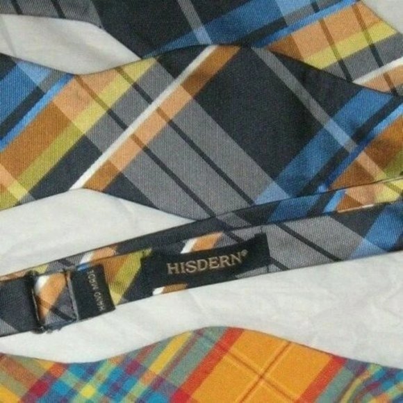 ❤️2 Mens 1 CREMIEUX 1 HISDERN PLAID BOWTIES BOW TIE NEW - Picture 6 of 6